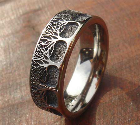 Titanium ring forest pattern