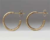Gold hoop stud earrings