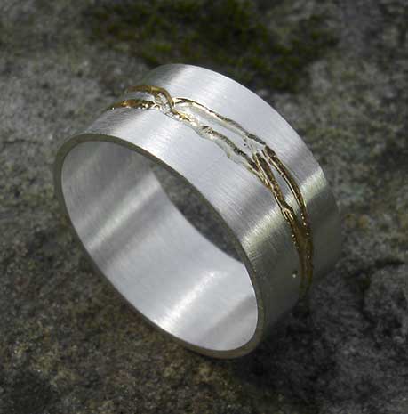 Womens gold and silver ring