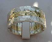9ct gold and silver wedding ring