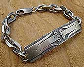 Silver Gothic id bracelet