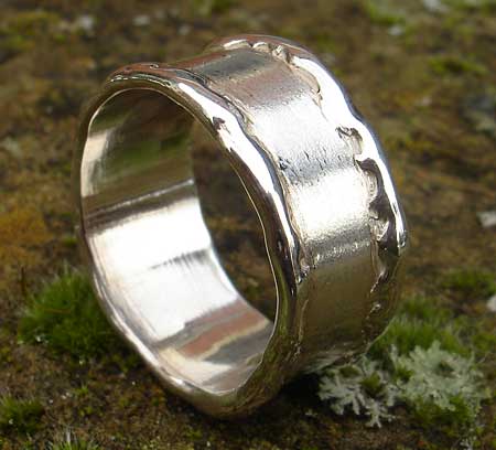 Handcrafted silver ring