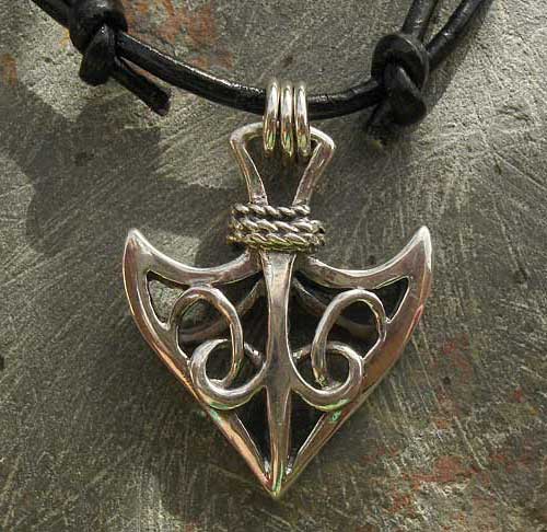 Handmade Celtic arrowhead necklace