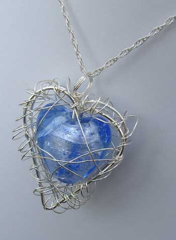 Handmade heart necklace
