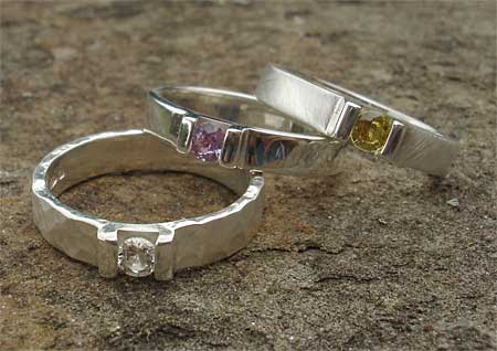 Handmade sapphire engagement rings