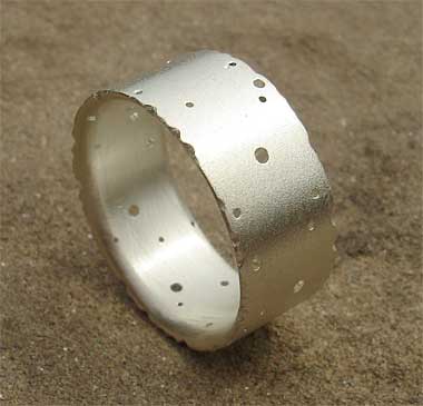 Handmade sterling silver wedding ring