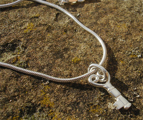 Heart silver necklace for women