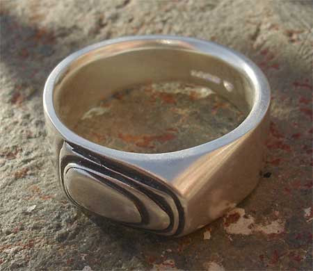 Mens silver ring
