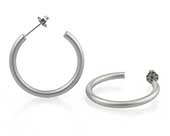 Large titanium round hoop earrings
