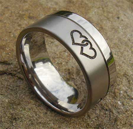 Heart plain wedding ring