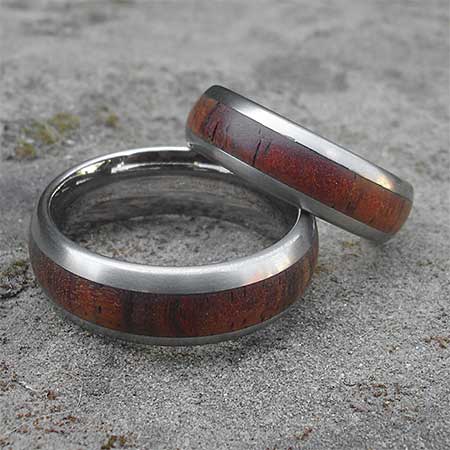 Wooden wedding rings