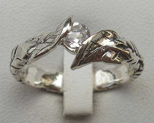 Silver engagement ring