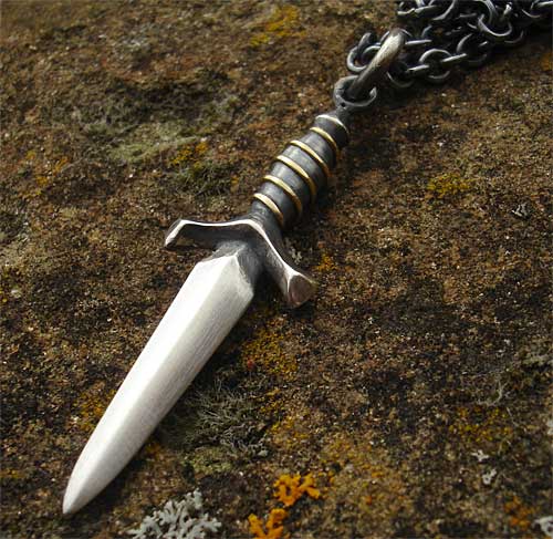 Medieval dagger necklace