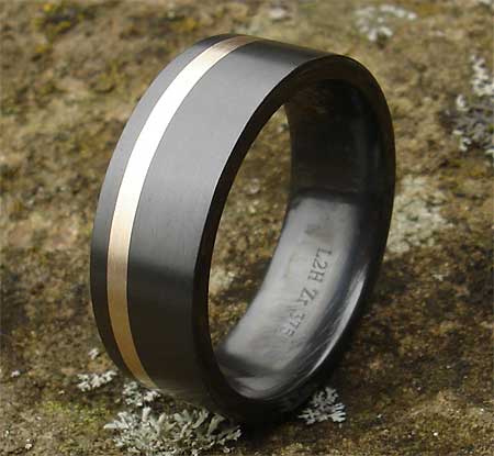 Size V 9ct Gold Inlaid Designer Ring