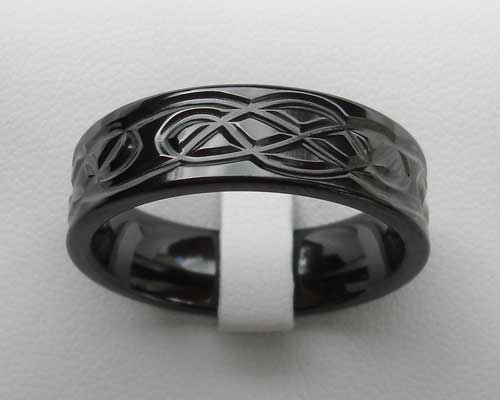 Mens Black Celtic Wedding Ring | LOVE2HAVE in the UK!