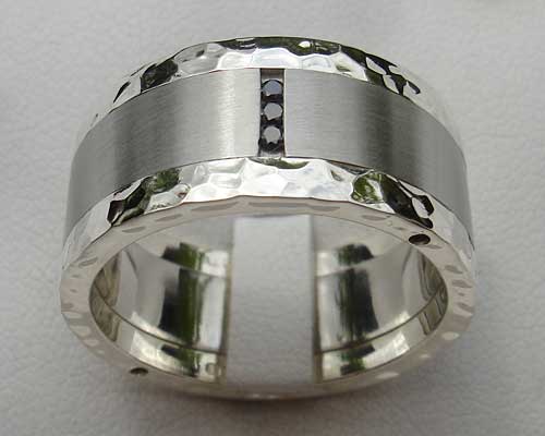 Size Y Black Diamond Wedding Ring