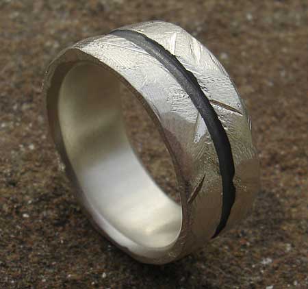 Mens chunky silver ring
