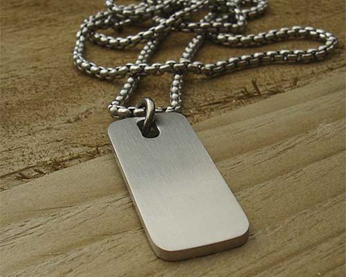Mens designer titanium chain necklace pendant