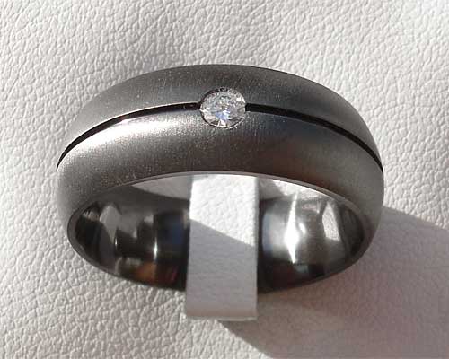 Mens Diamond Black Wedding Ring | LOVE2HAVE in the UK!
