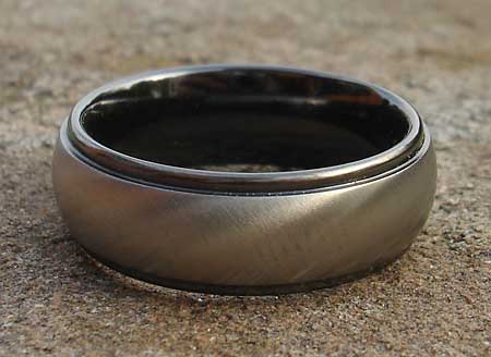 Mens domed wedding ring