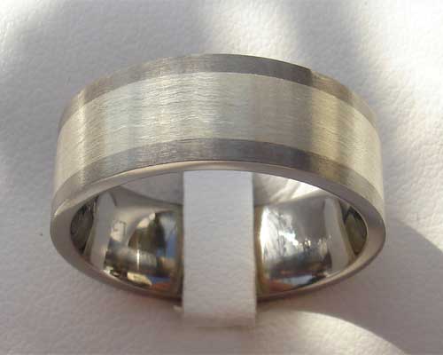 Mens Gold Inlaid Titanium Wedding Ring | LOVE2HAVE UK!
