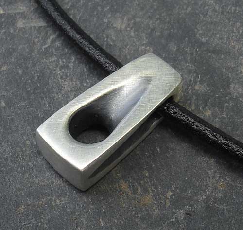 Mens handmade silver pendant