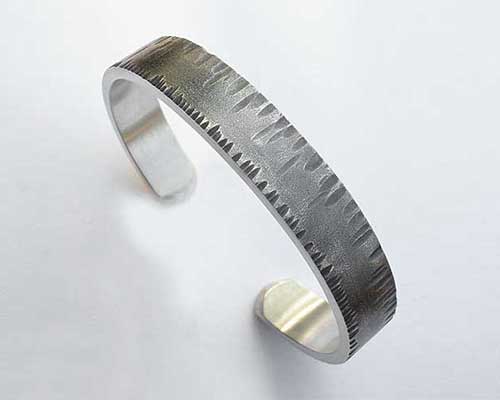 Mens Heavy Oxidised Silver Cuff Bracelet | LOVE2HAVE UK!