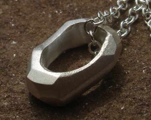 Mens Nugget Style Handmade Silver Necklace | LOVE2HAVE UK!