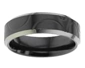 Mens patterned designer ring
