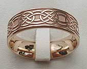 Rose gold Celtic wedding ring