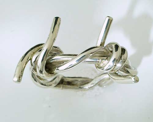 Men's Barbed Wire Silver Ring | LOVE2HAVE in the UK!