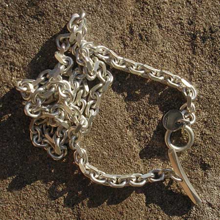 Mens solid sterling silver chain