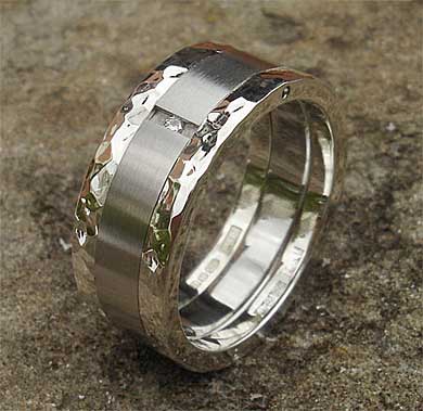 Mens stainless steel wedding ring