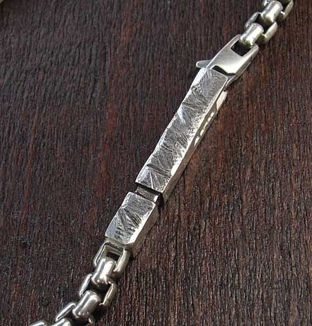 Mens sterling silver chain bracelet