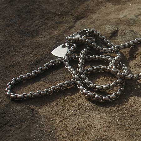 Mens titanium chain necklace