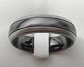 Size U Mens Two Tone Wedding Ring