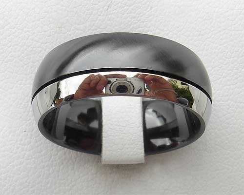 Mens unusual domed wedding ring