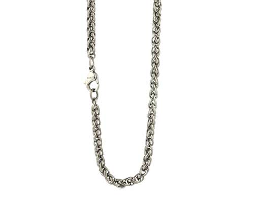 Mens unusual titanium chain necklace