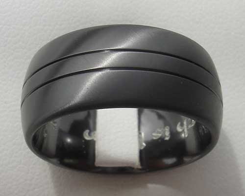 Mens Wide Black Wedding Ring | LOVE2HAVE in the UK!
