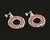 Modern circular celtic earrings