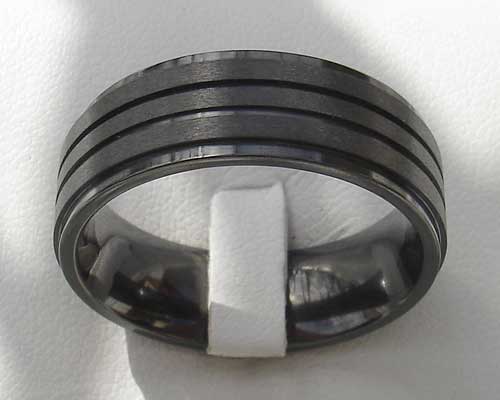 Modern mens wedding ring