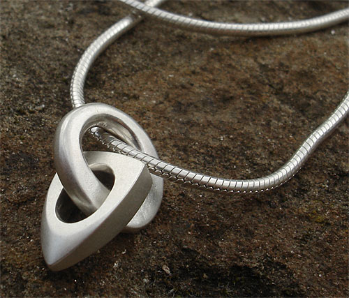 Modern sterling silver necklace