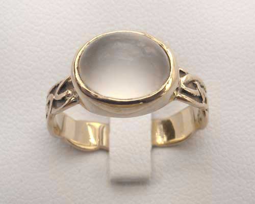Moonstone Celtic engagement ring