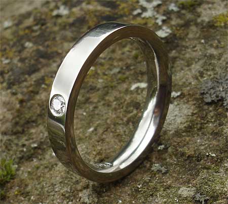 Titanium diamond engagement rings