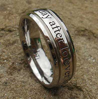 Engraved wedding ring