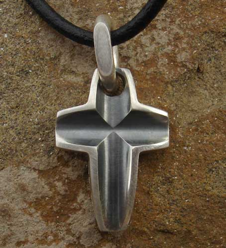 Oxidised silver cross
