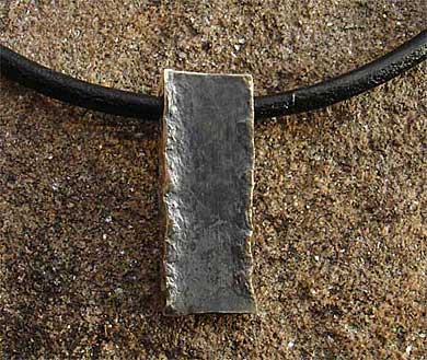 Oxidised silver pendant necklace
