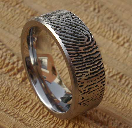 Personalised fingerprint ring