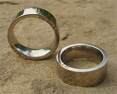 Personalised wedding rings