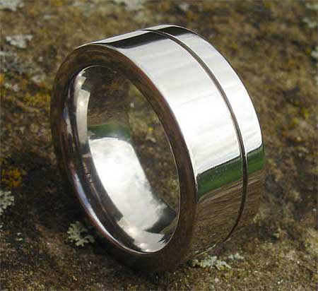 Plain chunky wedding ring